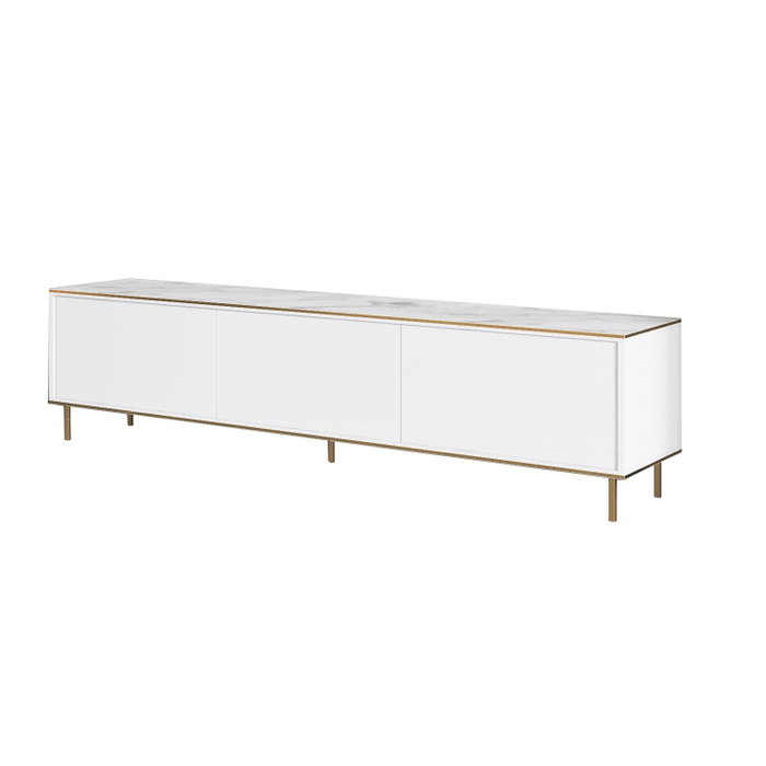 Hanah Home Soporte de TV Imaj - Marble, White